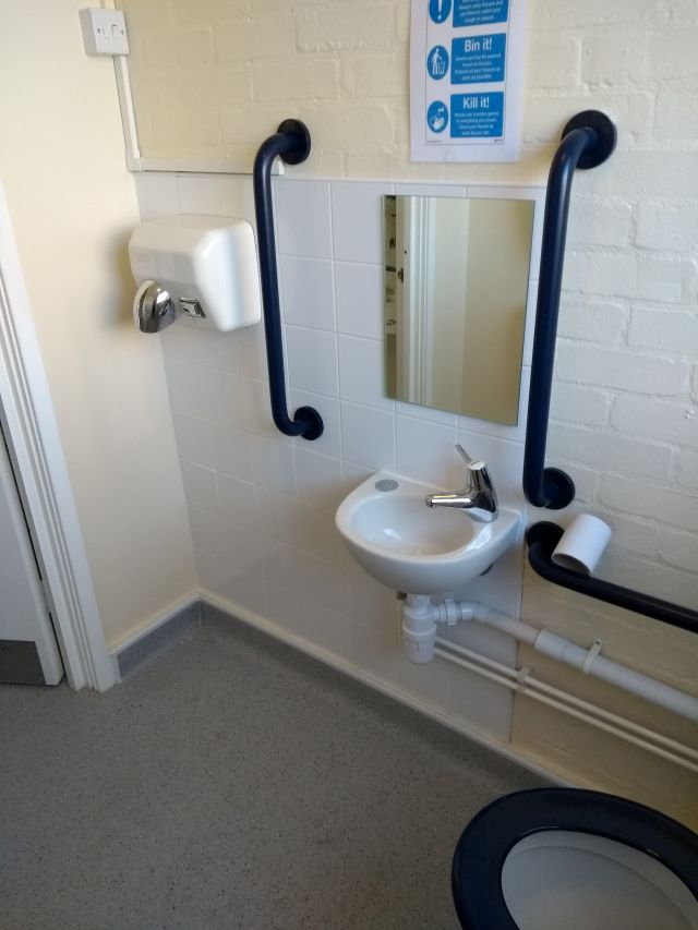 Accessible toilet after renovation.